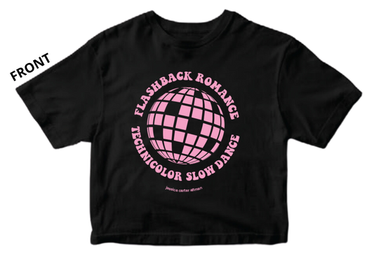 Crop Top "Flashback Romance" black