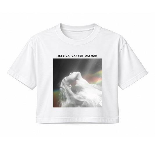 Crop Top White - "Pieces"