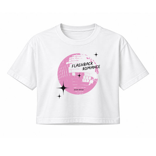 Crop Top "Flashback Romance" white